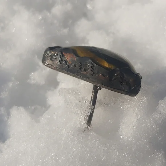 Large tiger eye ring - Picture 3 of 5
